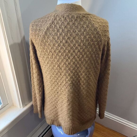 Vintage Grandpa Sweater, Button Up Cardigan, L. Urban Camel, oversized - Picture 7 of 8